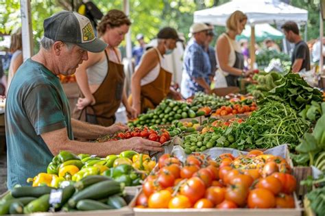 Premium Photo Delight In The Sensory Feast Of A Farmers Market A