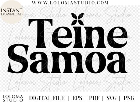 Teine Samoa Samoan Girl Svg Design Svg Cut File Polynesian Art Cricut Design Svg Files For