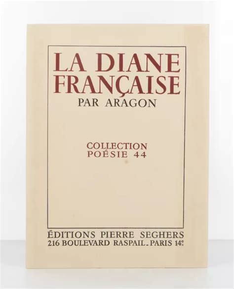 Aragon Louis La Diane Fran Aise Edition Originale Eur