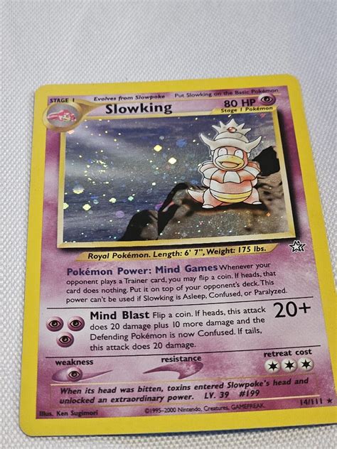 Pok Mon Tcg Slowking Neo Genesis Holo St Edition Holo Rare Ebay