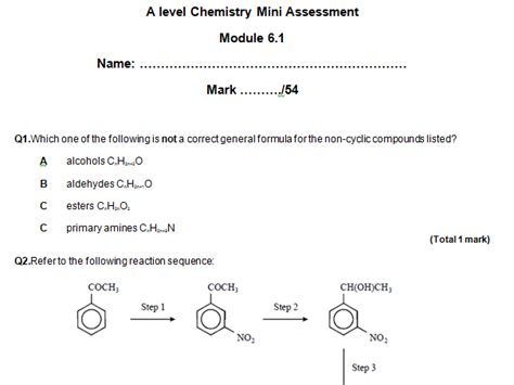 OCR A Level Chem Module 6 1 Aromatic Compounds Carbonyls And Acids