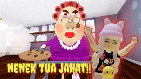 GAWAT AKU DIKEJAR NENEK TUA JAHAT Escaperoblox ESCAPE EVIL GRANDMA