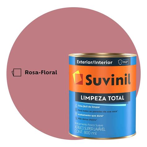 Tinta Super Lav Vel Suvinil Limpeza Total Ml Rosa Floral Shopee Brasil