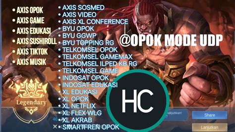 UPDATE CONFIG HC XL Flex Wlg Tsel Opok Axis Game Indosat