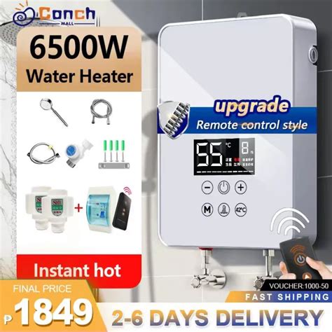 Speed Heat 6500w Electric Water Heater Bathroom Household Bathing Machine Small Instant Electric