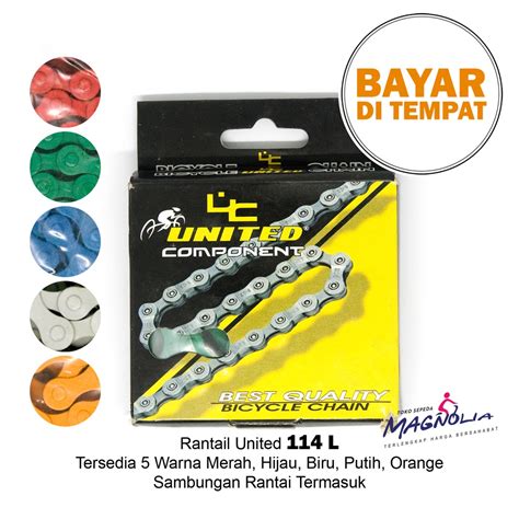 Jual Rante Rantai Sepeda Single Speed Sepeda United 114L Warna Sepeda