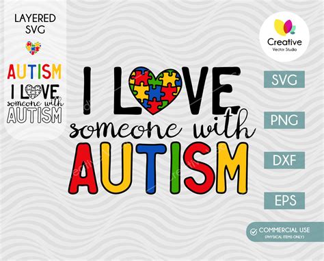 Love Someone With Autism Svg Creative Vector Studio