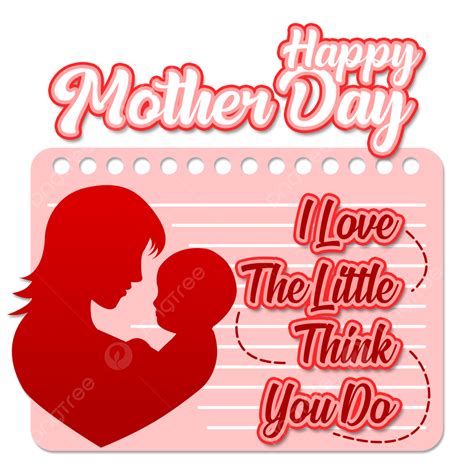 Happy Mothers Day Silhouette Png Free Happy Mother Day Note Silhouette