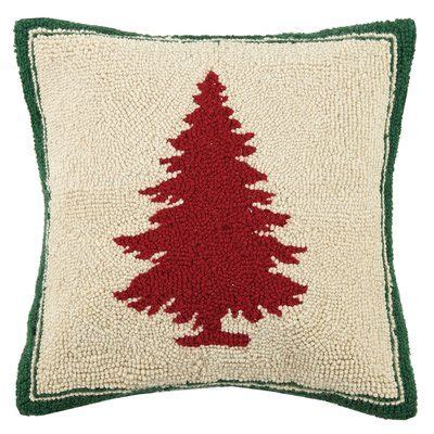 Peking Handicraft Tree Hook Wool Throw Pillow Holiday Throw Pillow