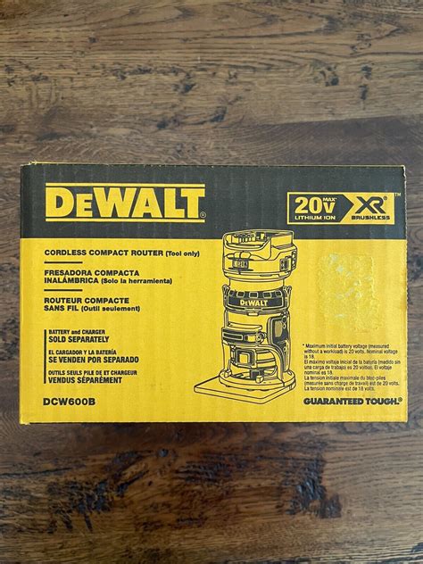 Dewalt Dcw600b 20v Max Xr Compact Cordless Brushless Router Tool Only 885911599405 Ebay