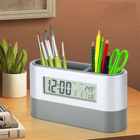 multi functional led digital desk clock  temperature display alarm