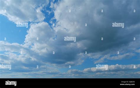 Time lapse. Nature storm cloud in the cloudy sky. Moving rain clouds ... 