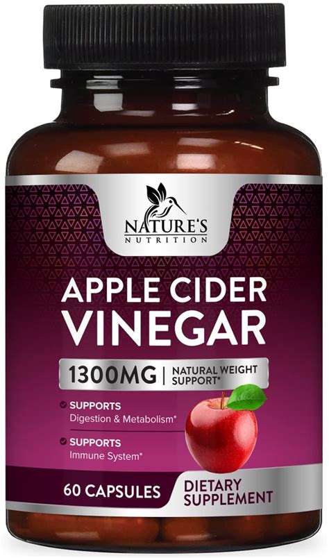 Buy Apple Cider Vinegar Pills For Weight Loss And Cleanse 1300mg Vegan Non Gmo Natural Detox