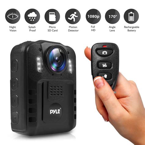 Pyle Ppbcm Compact Portable Hd Body Camera Wireless Person Worn