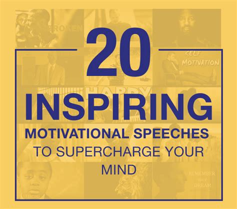 20 Inspiring Motivational Speeches To Supercharge Your Mind