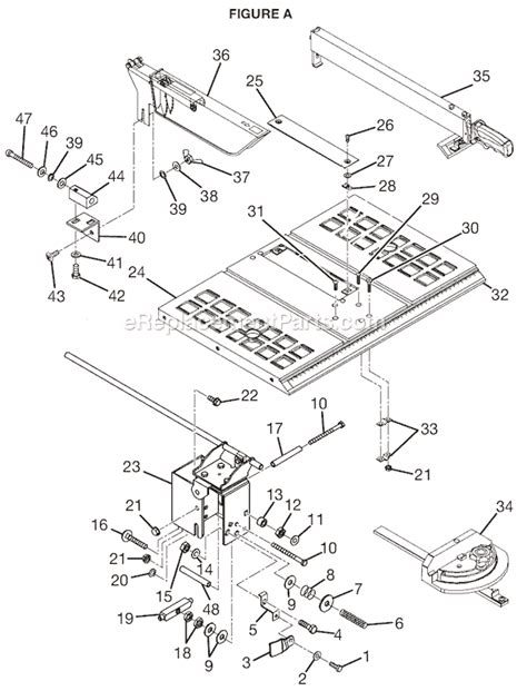 Ryobi Bts10 Parts List And Diagram