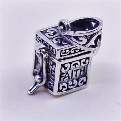 Vintage Sterling Silver Handmade Prayer Box Pendant 925 Etsy