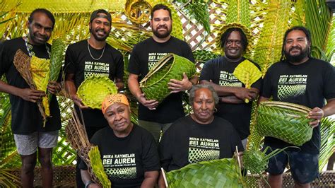 Traditional Torres Strait Coconut Leaf Weaving At Ciaf Cairns