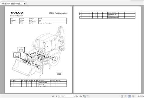 Volvo BL60 Backhoe Loader Service Manual And Parts Manual New 2020