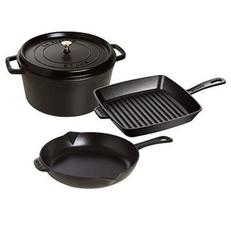 Staub Cast Iron Cookware Set 4 Piece