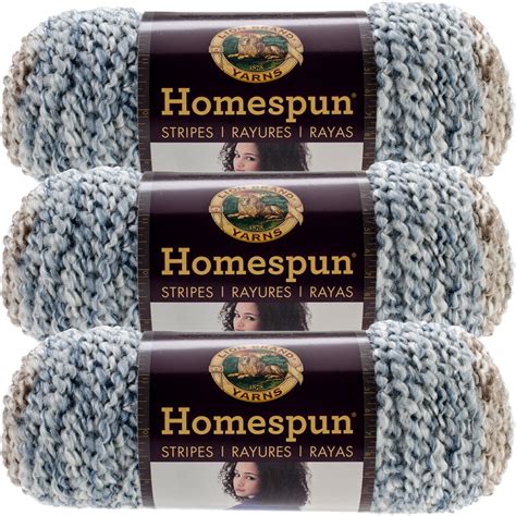 3 Pack Lion Brand Homespun Yarn Beachside Stripes Michaels