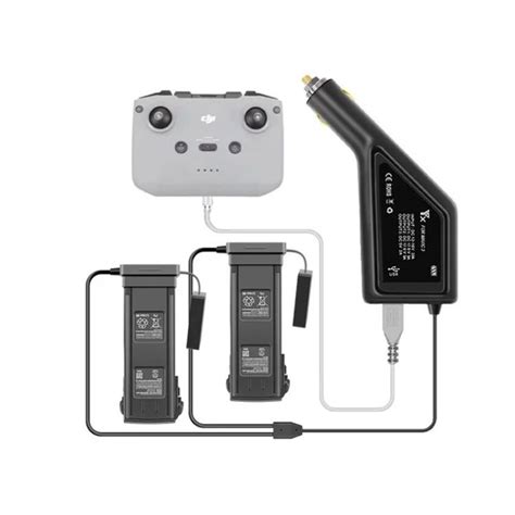 Автомобильное зарядное устройство для 2 аккумуляторов и пульта DJI ...