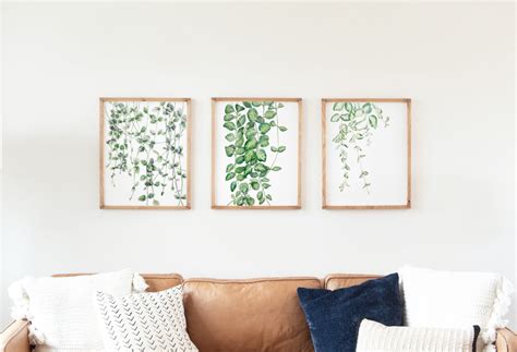 Vine Set of 3 Framed and Unframed Greenery Watercolor Print | Etsy ...