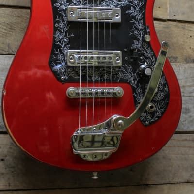 Teisco Tulip Metallic Red Et Vintage Mij Guitar Reverb