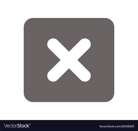 Icon close button Royalty Free Vector Image - VectorStock