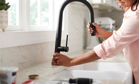 How To Install A Kitchen Faucet And Side Sprayer The Home Depot