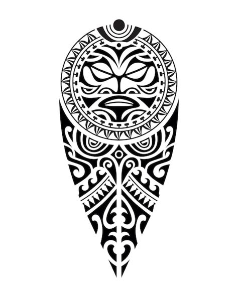 Esbo O De Tatuagem Estilo Maori Para Perna Ou Ombro S Mbolos Do Sol