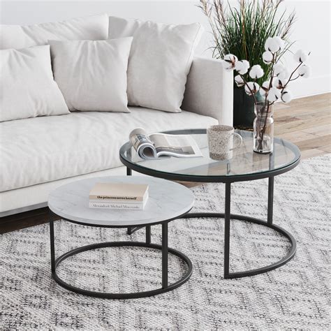 Black Metal Nesting Coffee Table Ph