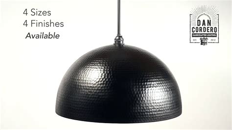 Handcrafted Hammered Dome Pendant Light Fixture Youtube