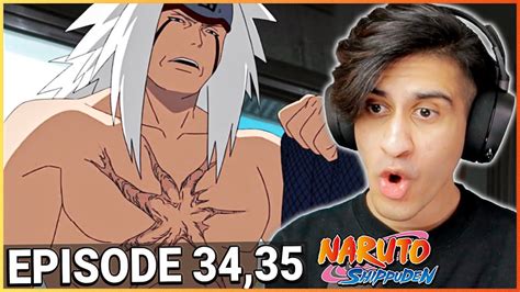 Jiraya Shows His Scar Naruto Shippuden Episode 34 35 Reaction YouTube