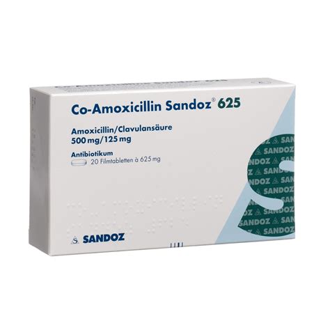 Co Amoxicilline Sandoz Cpr Pell Mg Blist Pce Commander En Ligne