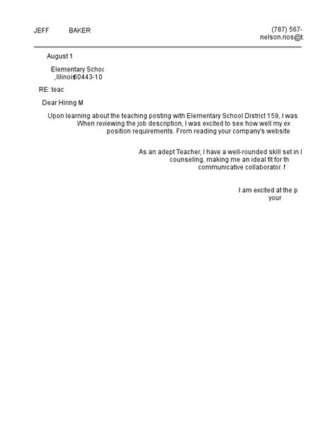 Assistant Professor Cover Letter Examples Samples For