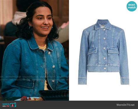 Wornontv Belas Denim Jacket With Crystal Buttons On The Sex Lives Of College Girls Amrit