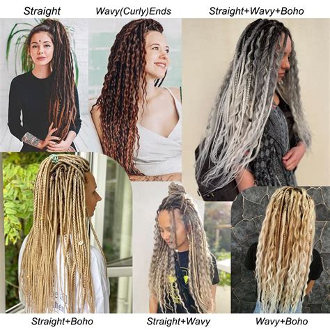 Aguacor Extensiones De Rastas Onduladas Sint Ticas De Doble Extremo Con