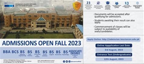 Ims Announces Bs Admission 2025 Online