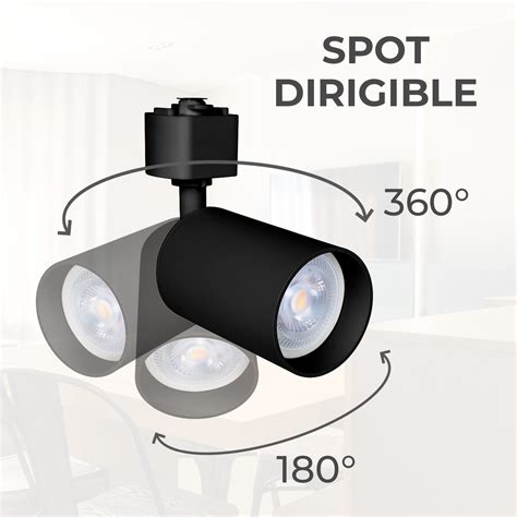 Luminario Spot Dirigible Para Riel Illux Tl Base Gu Mercadolibre