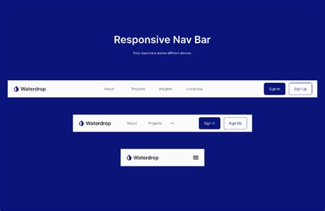 Responsive Nav Bar Drop Down Menu Figma