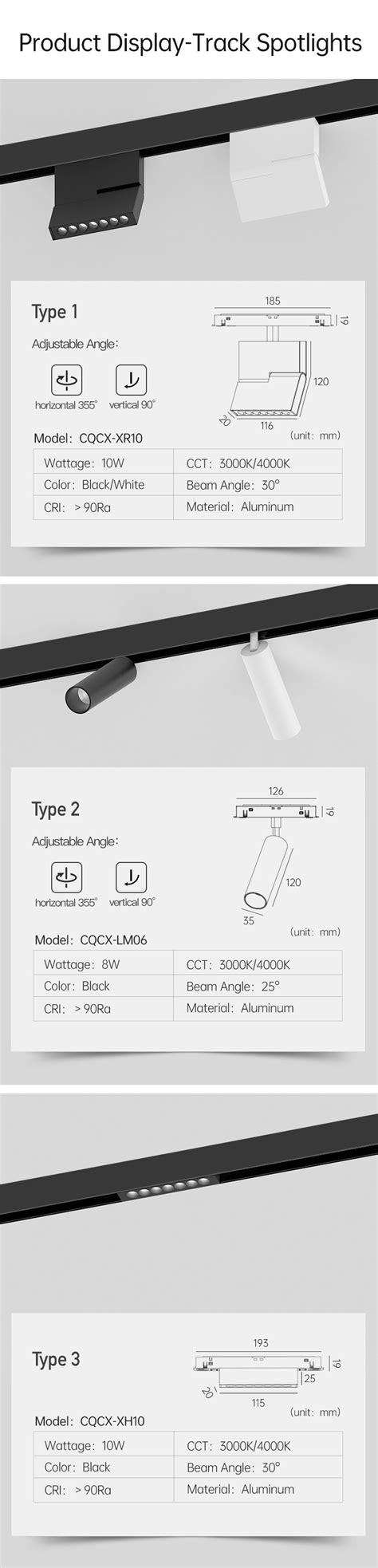 Xrzlux Modern Surface Mounted Magnetic Track Light System M Dc V