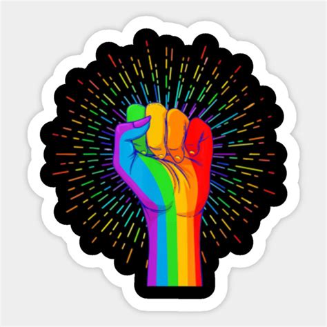 Pride And Fight Lgbt Pride Month Rainbow Fist T Shirts New Year