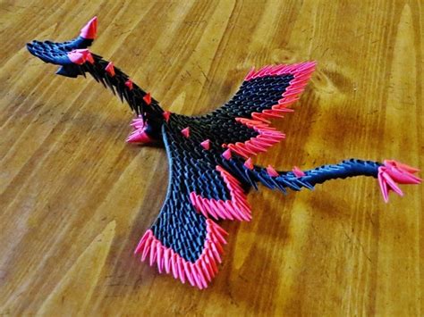 Small Origami Dragon With Wing Etsy