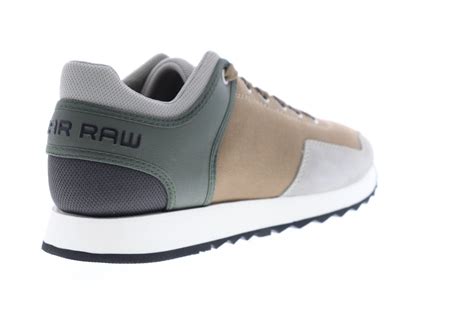 G Star Raw Calow Mens Brown Suede Canvas Lace Up Lifestyle Sneakers Sh