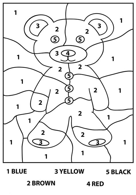 Oso De Peluche Por N Meros Para Colorear Imprimir E Dibujar