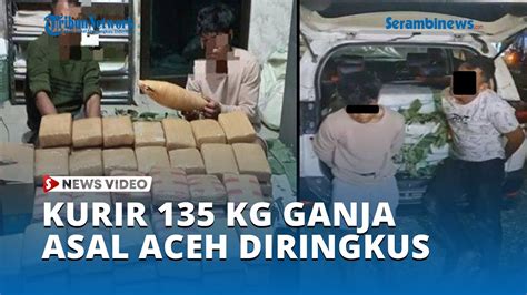 Detik Detik Kurir 135 Kg Ganja Asal Aceh Diringkus Sempat Kabur Ke