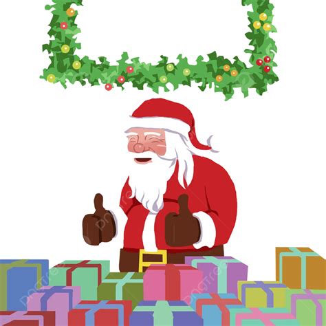 Santa Claus With Gifts Santa Claus Christmas Gift Png Transparent