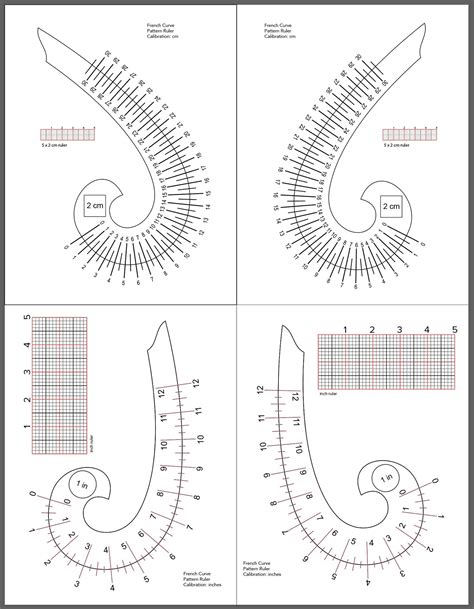 Digital French Curve Ruler Etsy