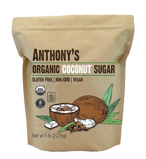 Amazon Anthonys Organic Coconut Sugar 5lbs Non GMO And Gluten